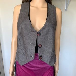 Vintage Vest Tailored Vest Shirt 3B Size M 2 Tone Button Up Vest Cotton Blend